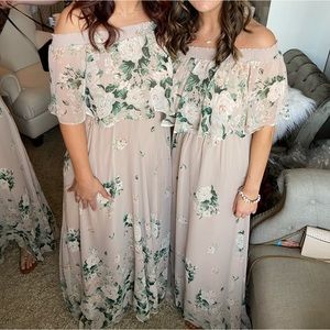 Show me your mumu bridesmaid dress bouquet toss